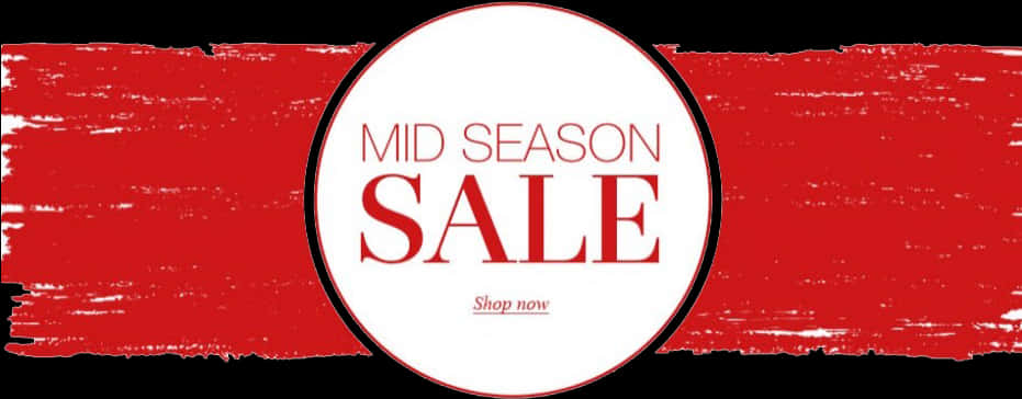 Mid Season Sale Banner PNG