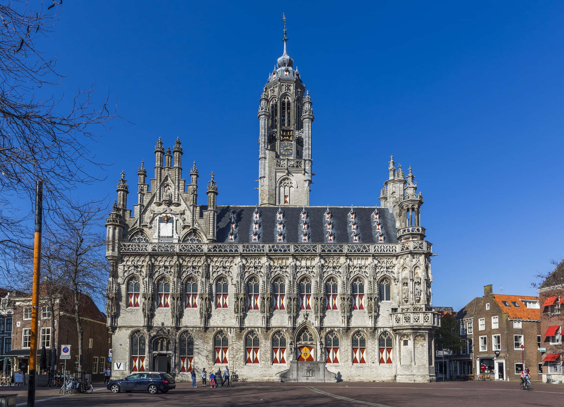 Middelburg Town Hall Netherlands Wallpaper