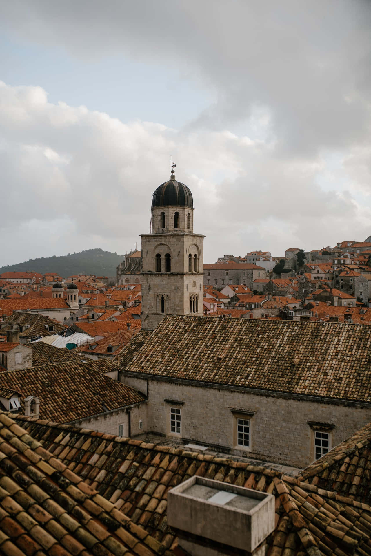 Unavista Della Vecchia Città Di Dubrovnik Sfondo