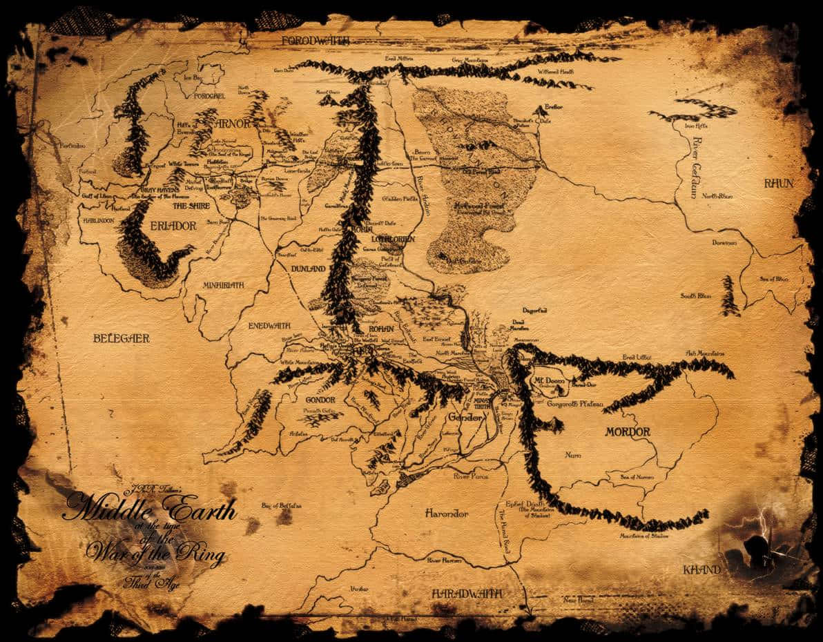 Middle Earth Whole Map Wallpaper