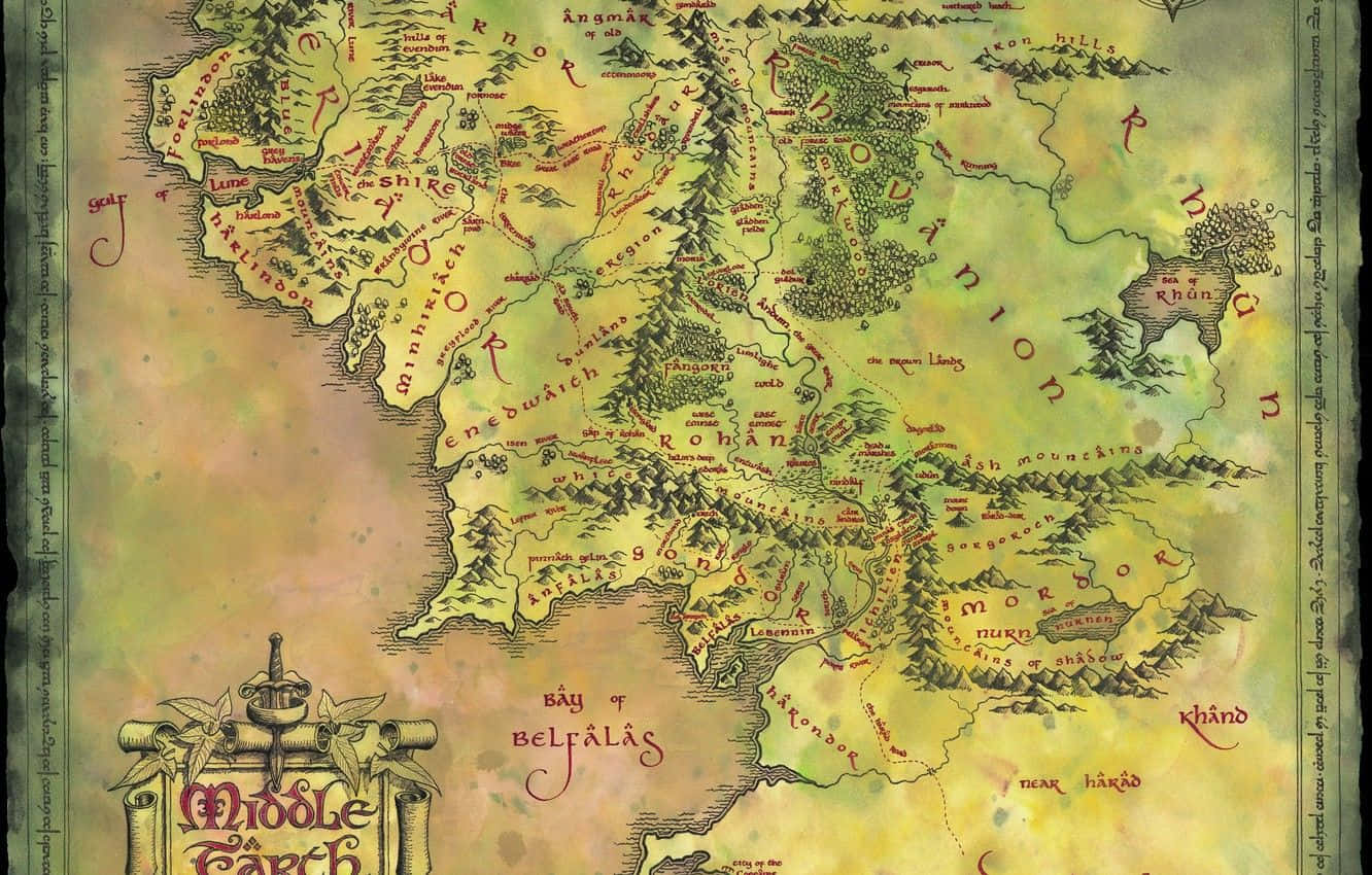 Middle Earth Map Snapshot Wallpaper