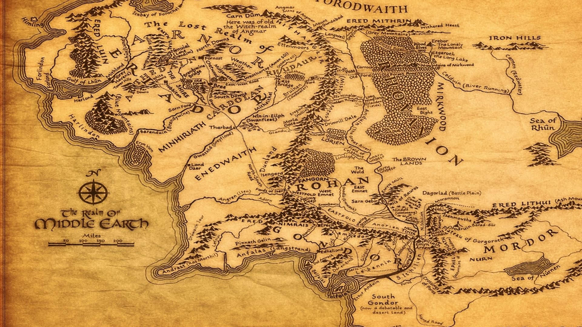 middle earth map wallpaper 1920x1080