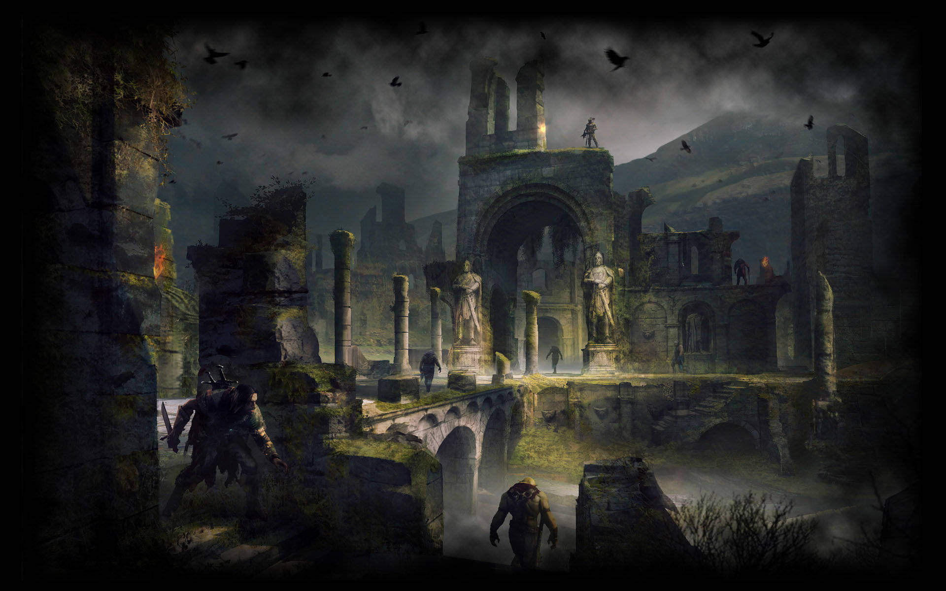 Mørke sjæle - et ødelagt slot Wallpaper