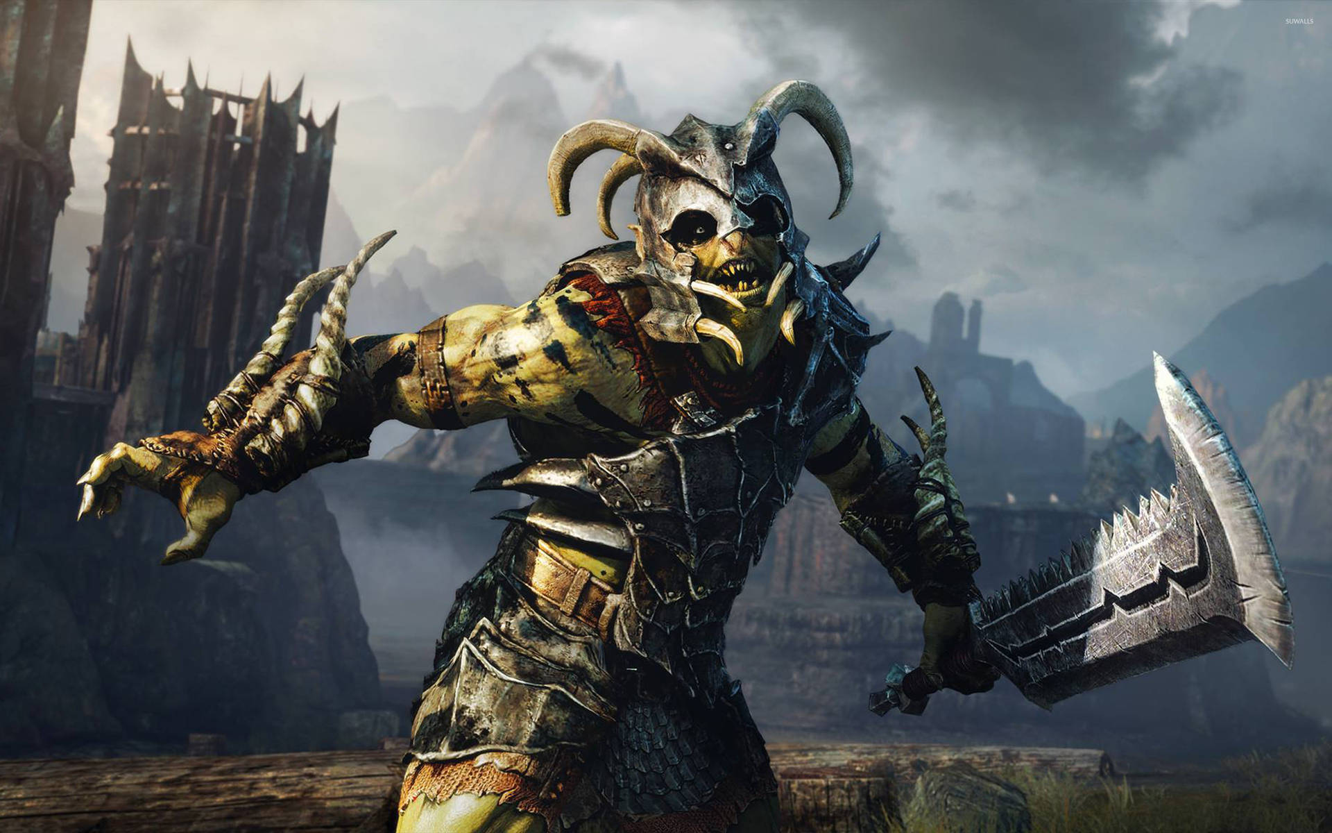 Join Talion in the epic crusade through Mordor Wallpaper