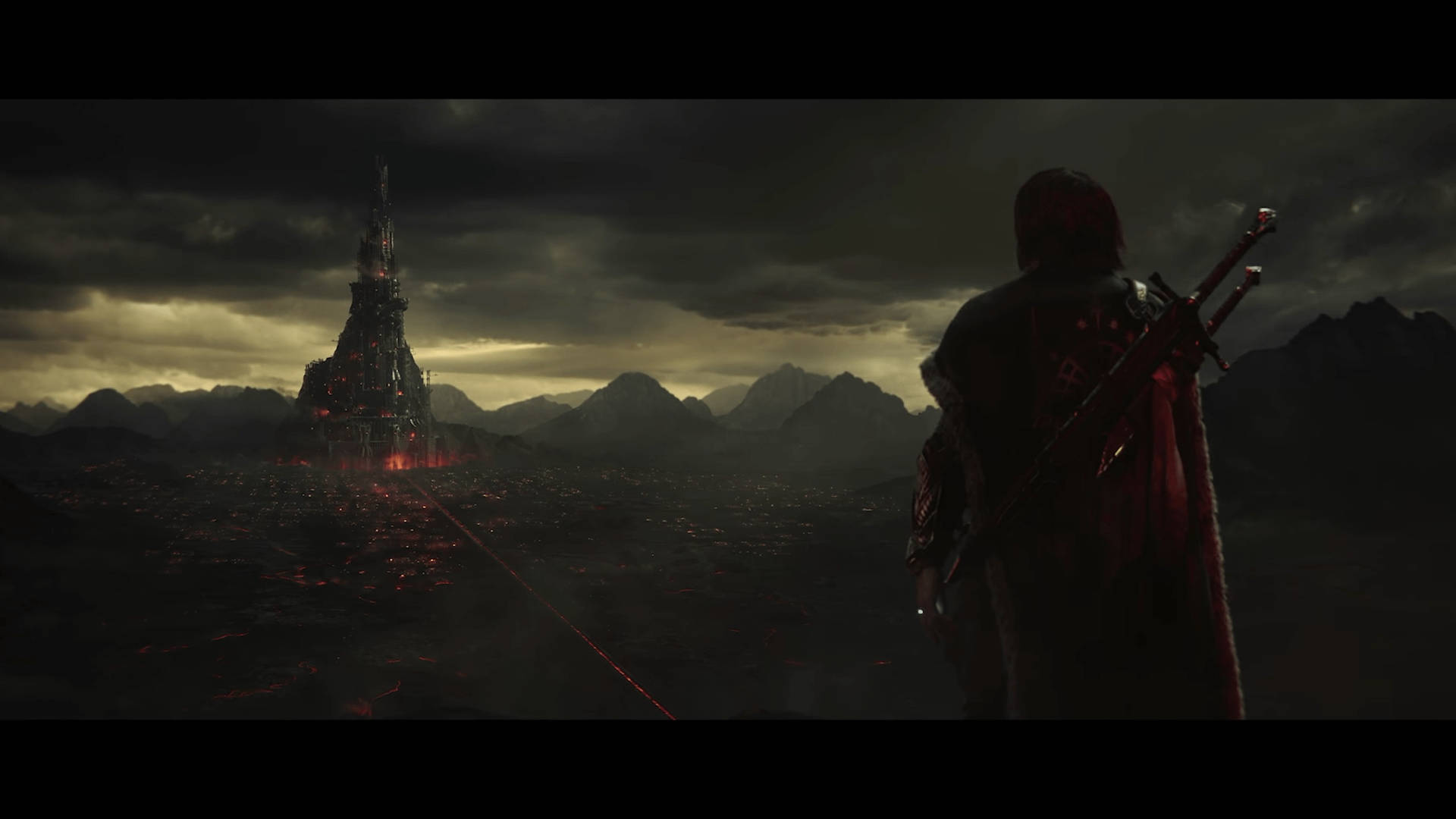 Middle Earth Shadow Of War Talion Staring At Tower Wallpaper