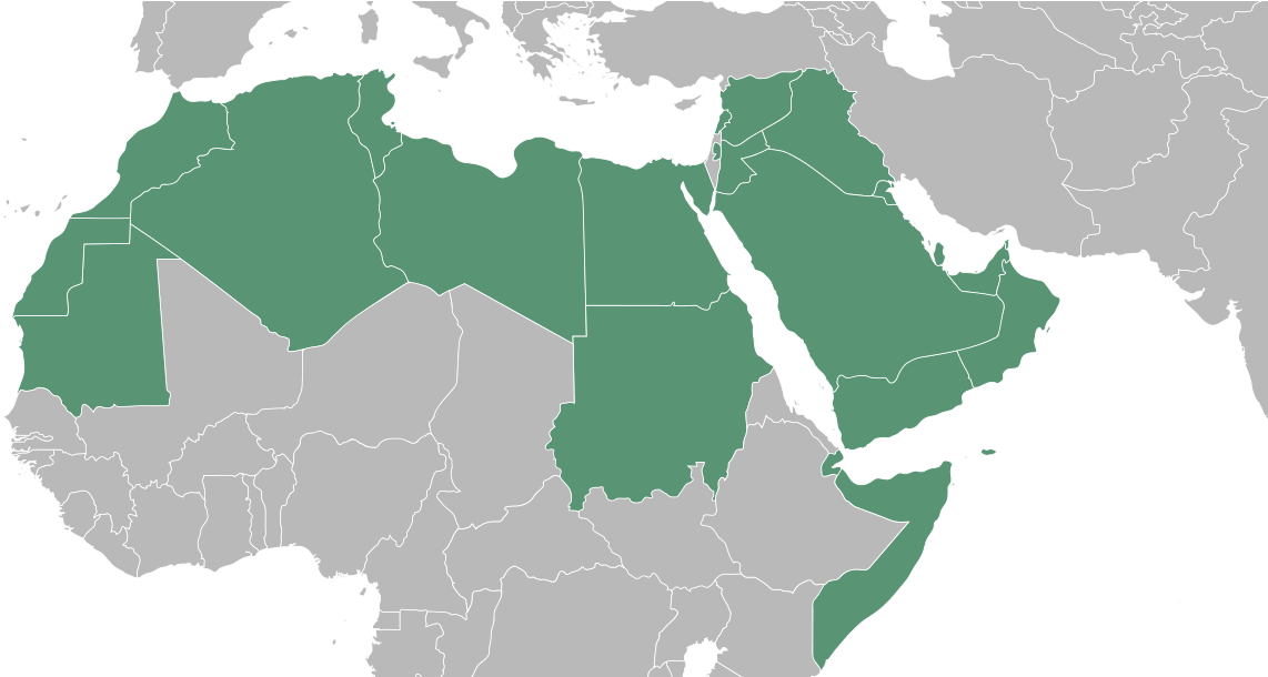 Middle Eastern Region Map PNG