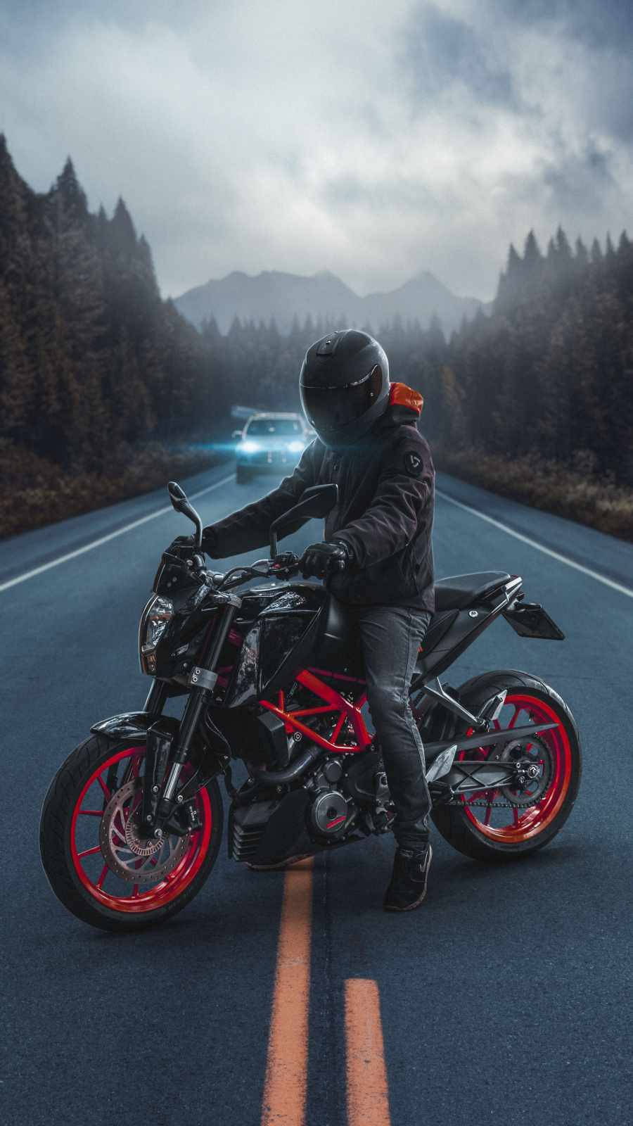 Middle Of The Road KTM iPhone Wallpaper
