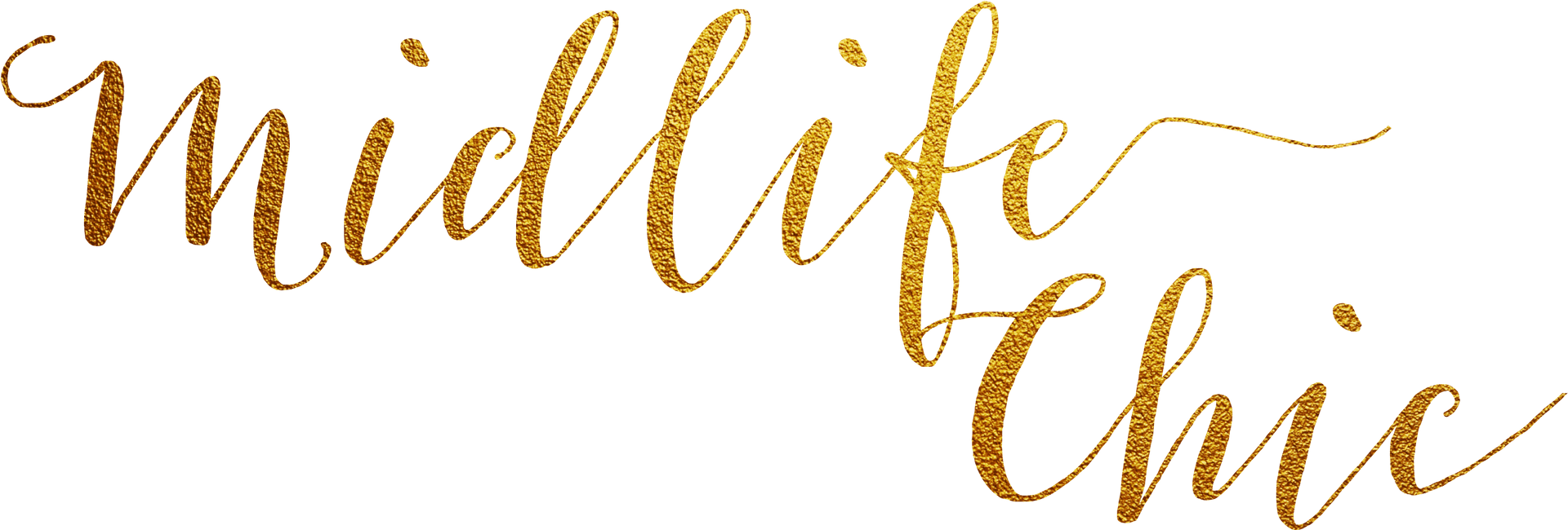 Midlife Chic_ Golden Text_ Design PNG