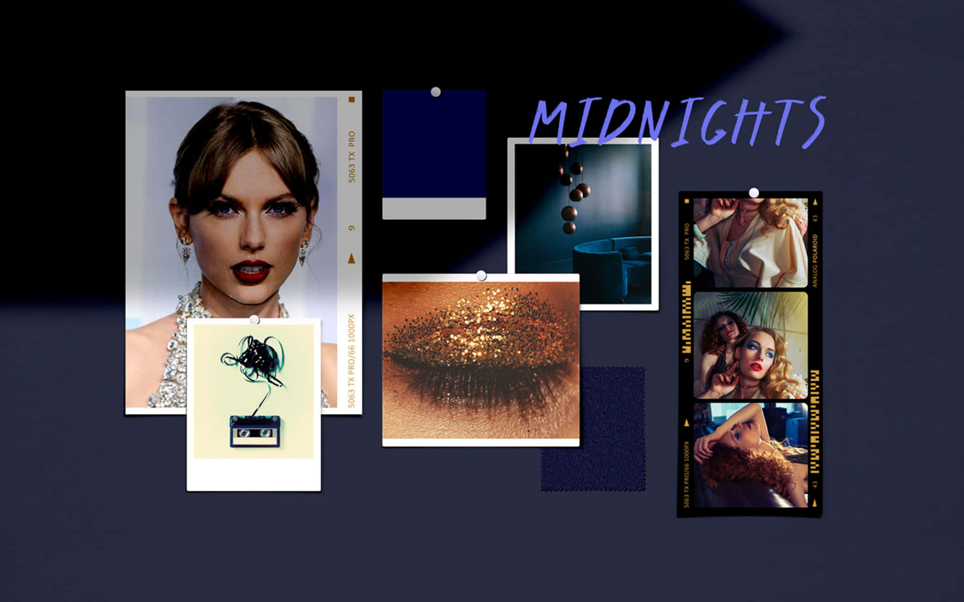 Midnight Aesthetic Collage Taylor Swift Wallpaper