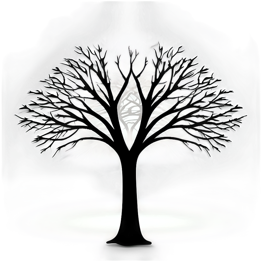 Midnight Black Tree Design Png Kee PNG