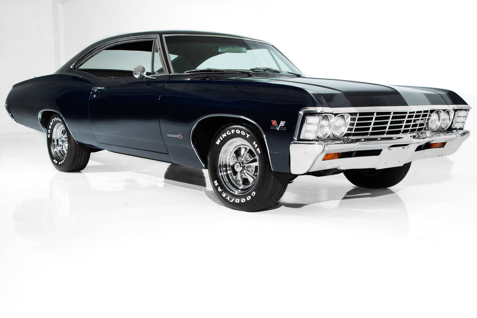 Download Midnight Blue Chevrolet Impala 1967 Wallpaper 