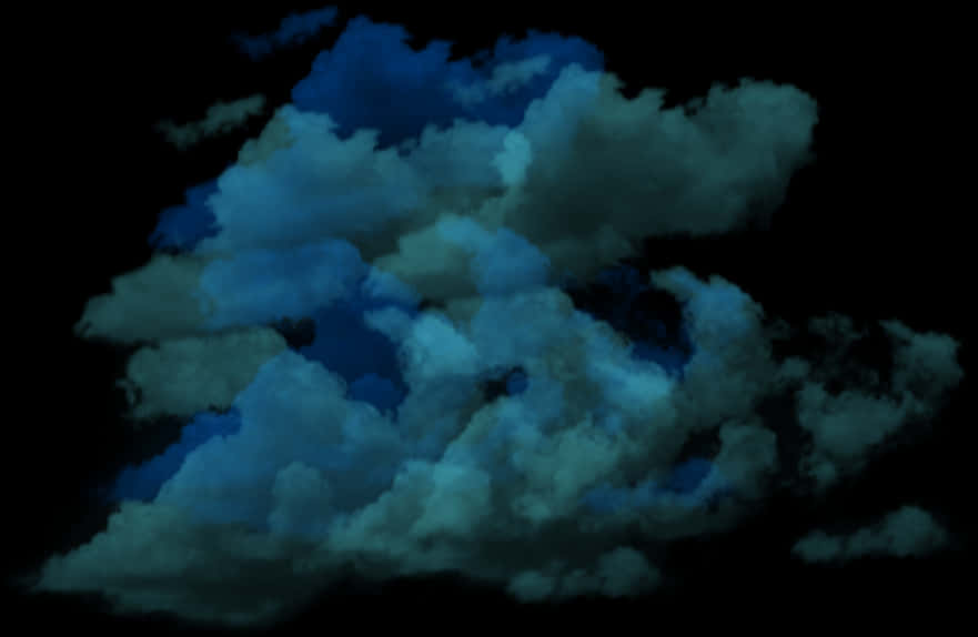 Midnight Blue Clouds PNG
