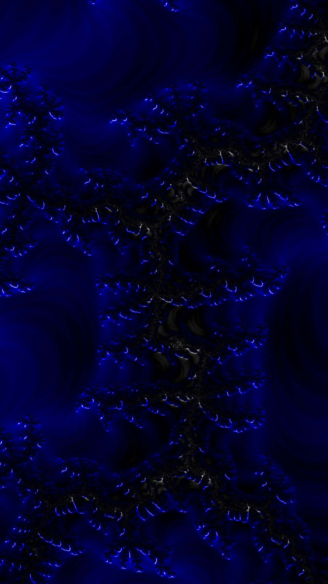 Midnight Blue Fractal Art Wallpaper