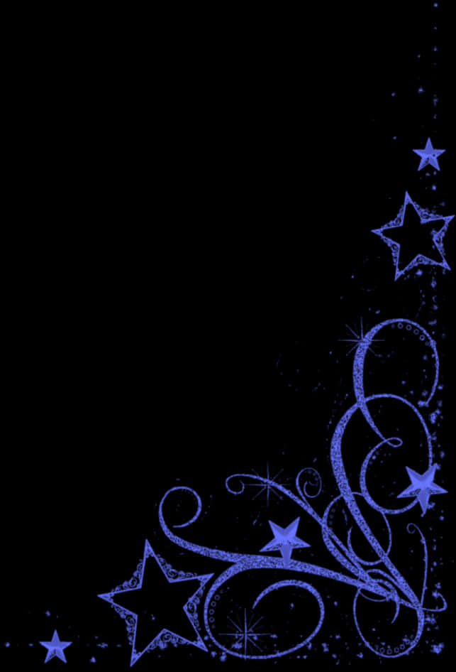 Midnight Blue Star Design PNG