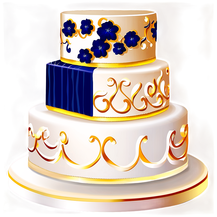 Midnight Blue Wedding Cake Png Scg PNG