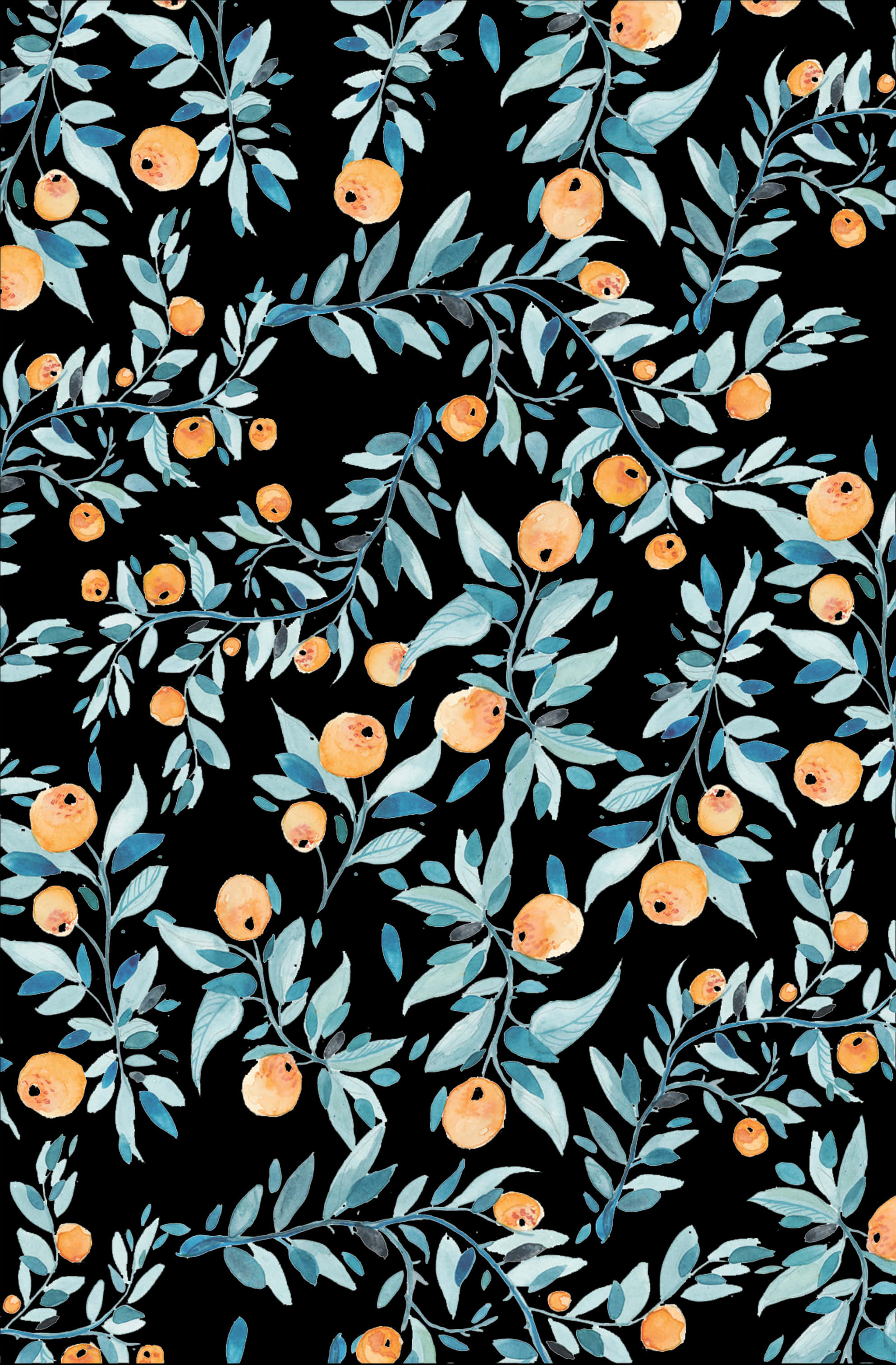 Midnight Floral Pattern PNG