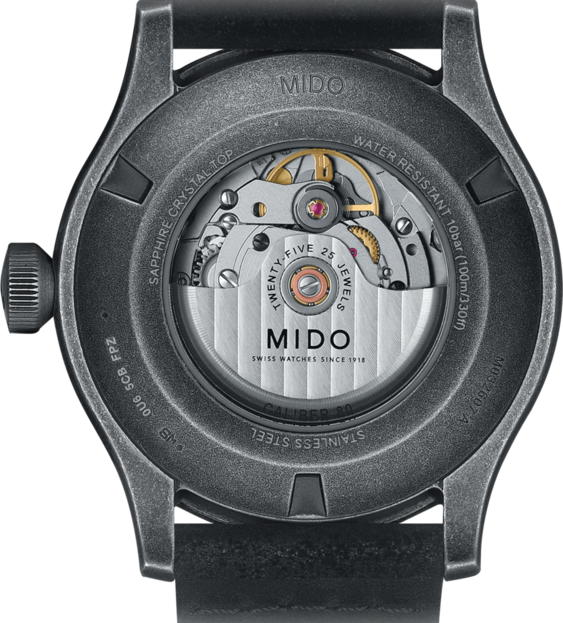 Mido Watch Movement Exposure PNG