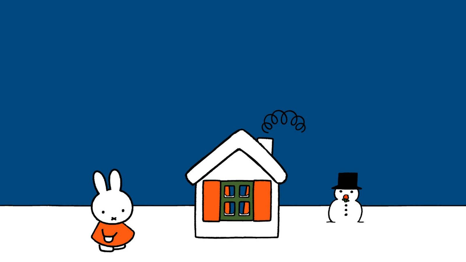 Miffy Snowy Night Background