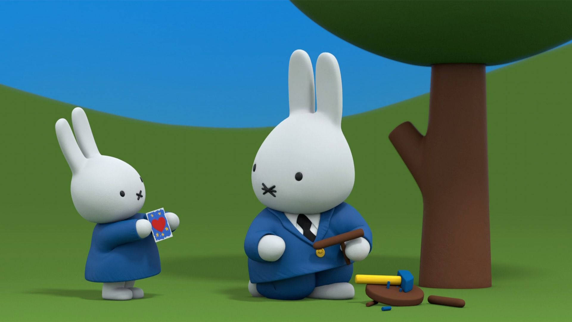 Miffy With Father Bunny Wallpaper