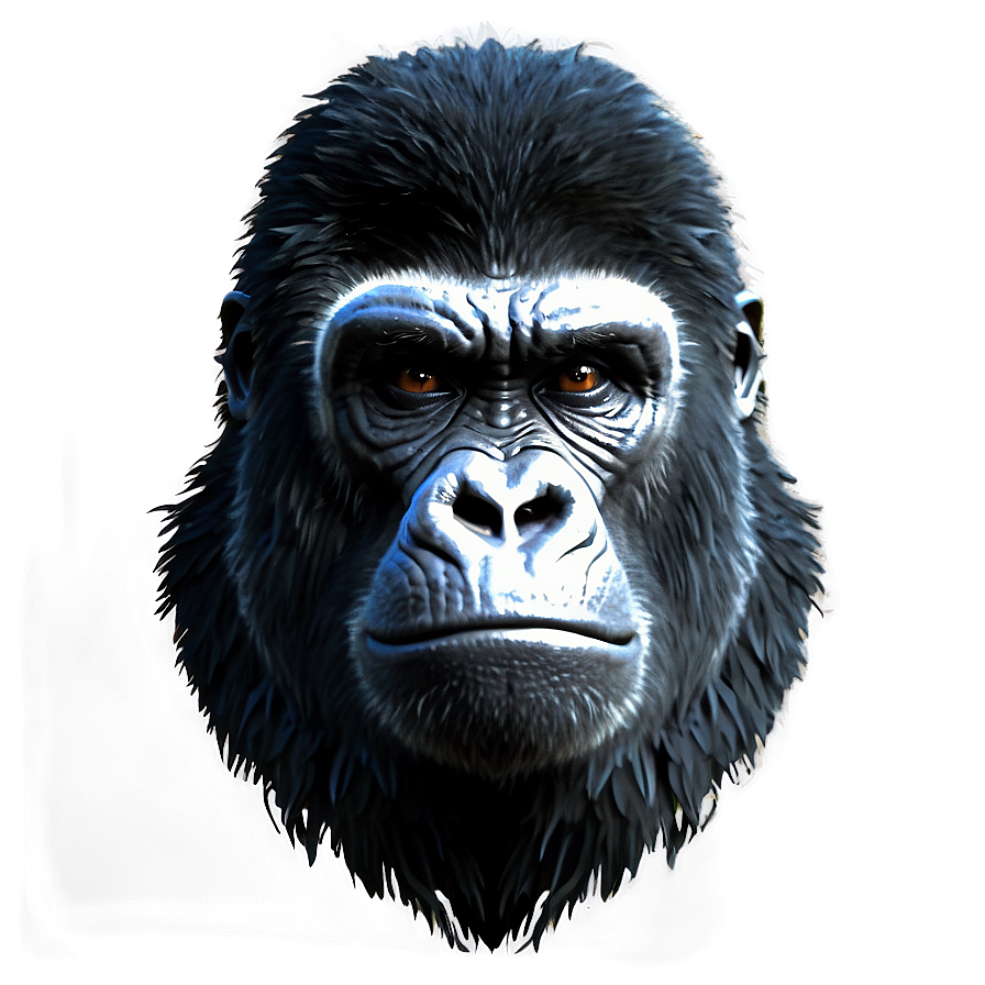 Mighty Angry Gorilla Png 06252024 PNG
