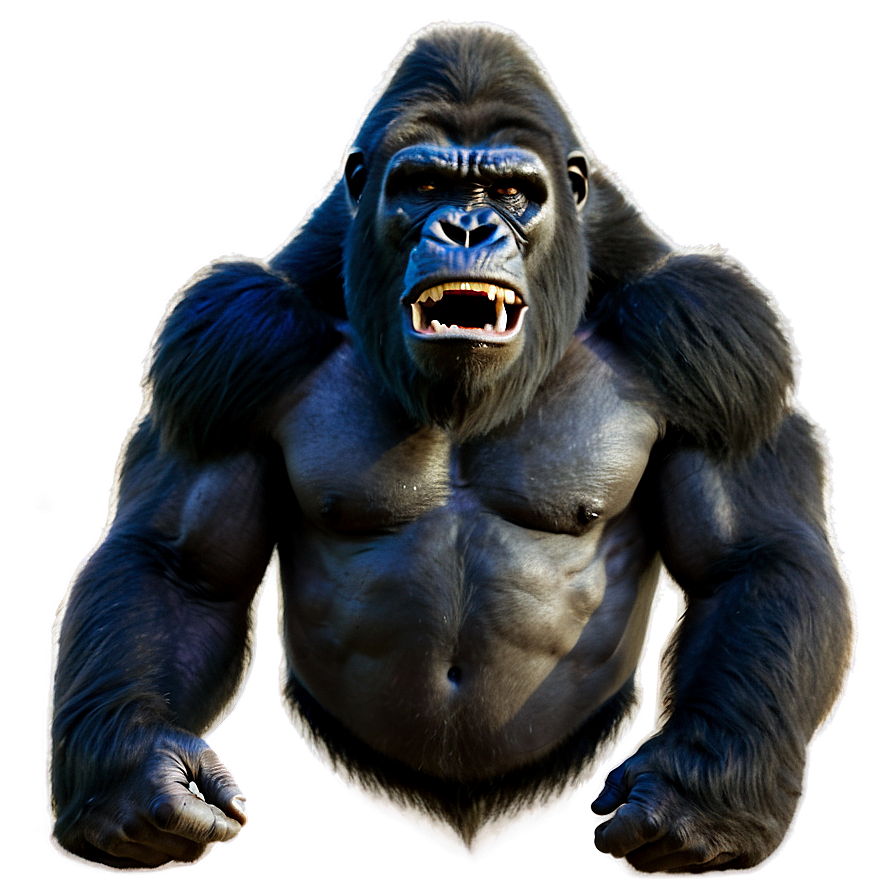 Mighty Angry Gorilla Png 06252024 PNG