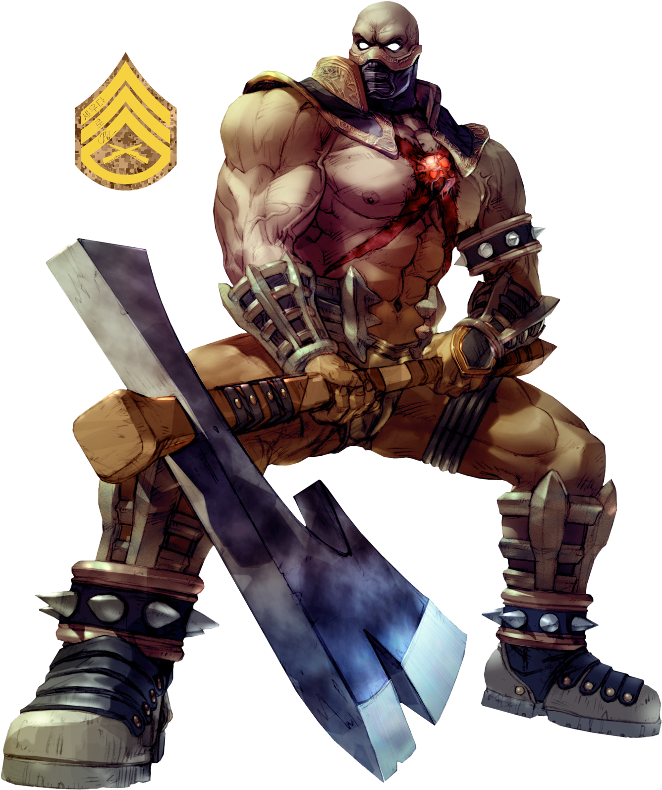 Mighty Armored Warrior Artwork PNG