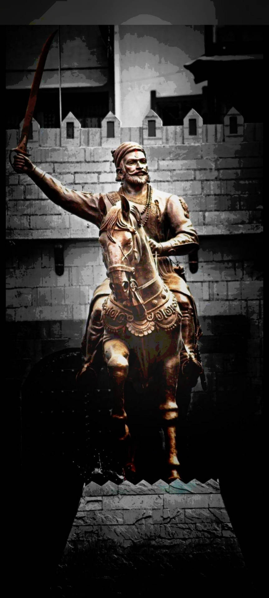 Mighty Chhatrapati Shivaji Maharaj - The Maratha Warrior King. Wallpaper