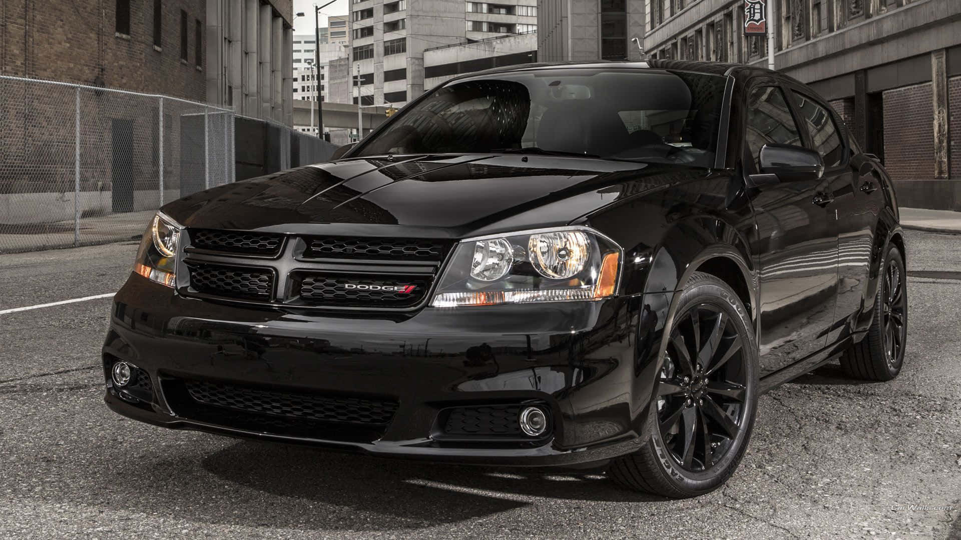 Mighty Dodge Avenger Turbocharged On Open Road Wallpaper