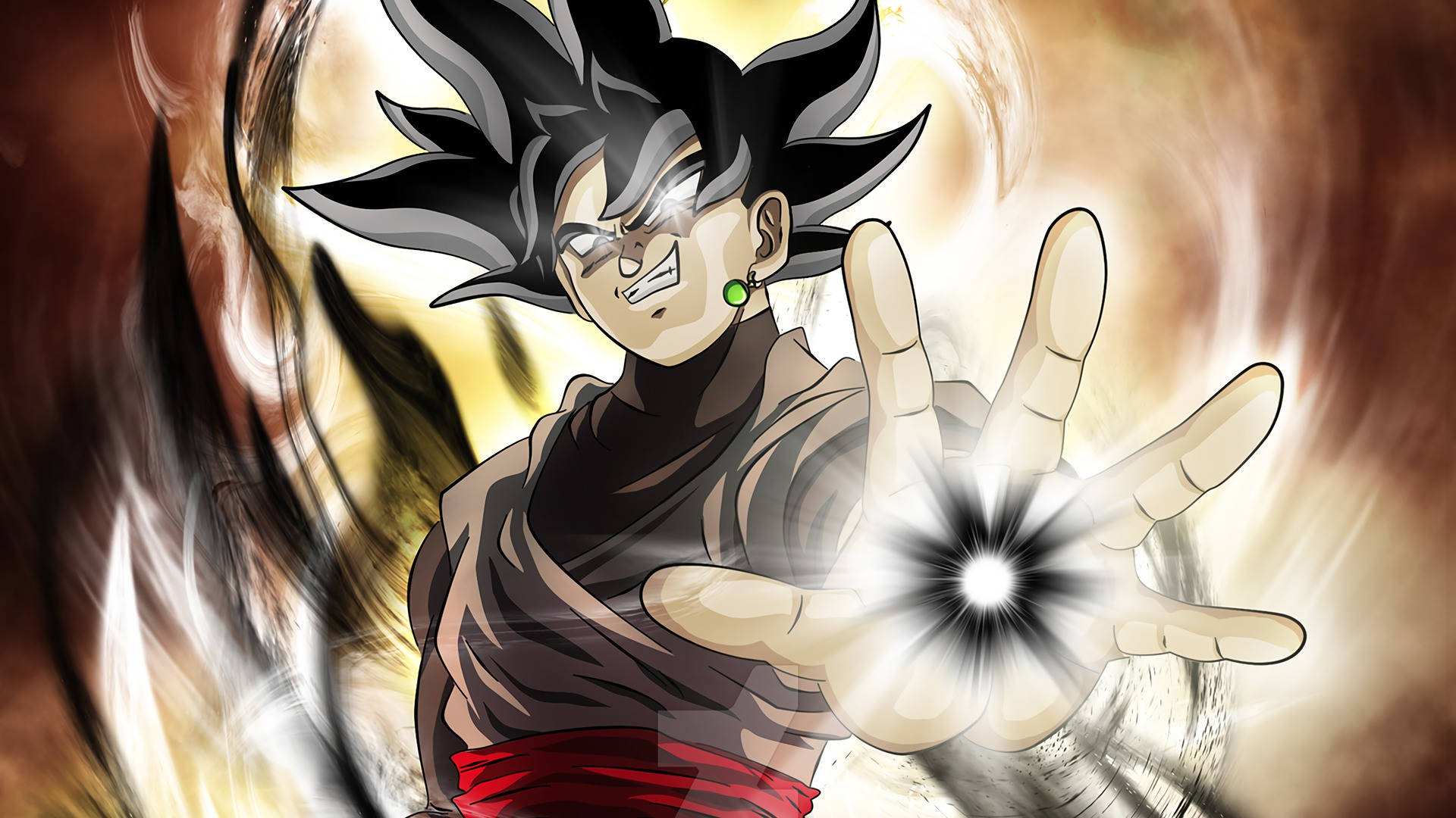 Mighty Goku Black - The Dark Saiyan, Displayed On An Iphone Screen Wallpaper
