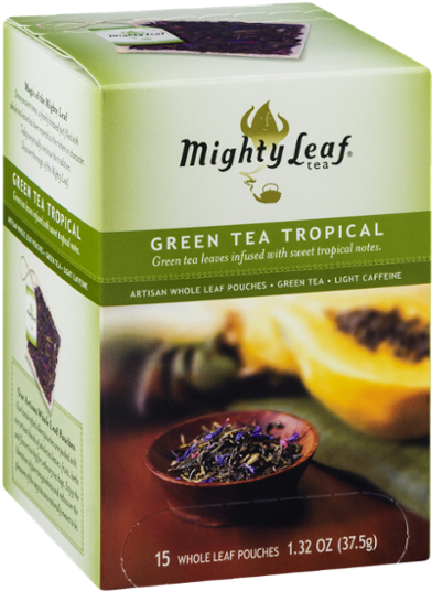 Mighty Leaf Green Tea Tropical Box PNG