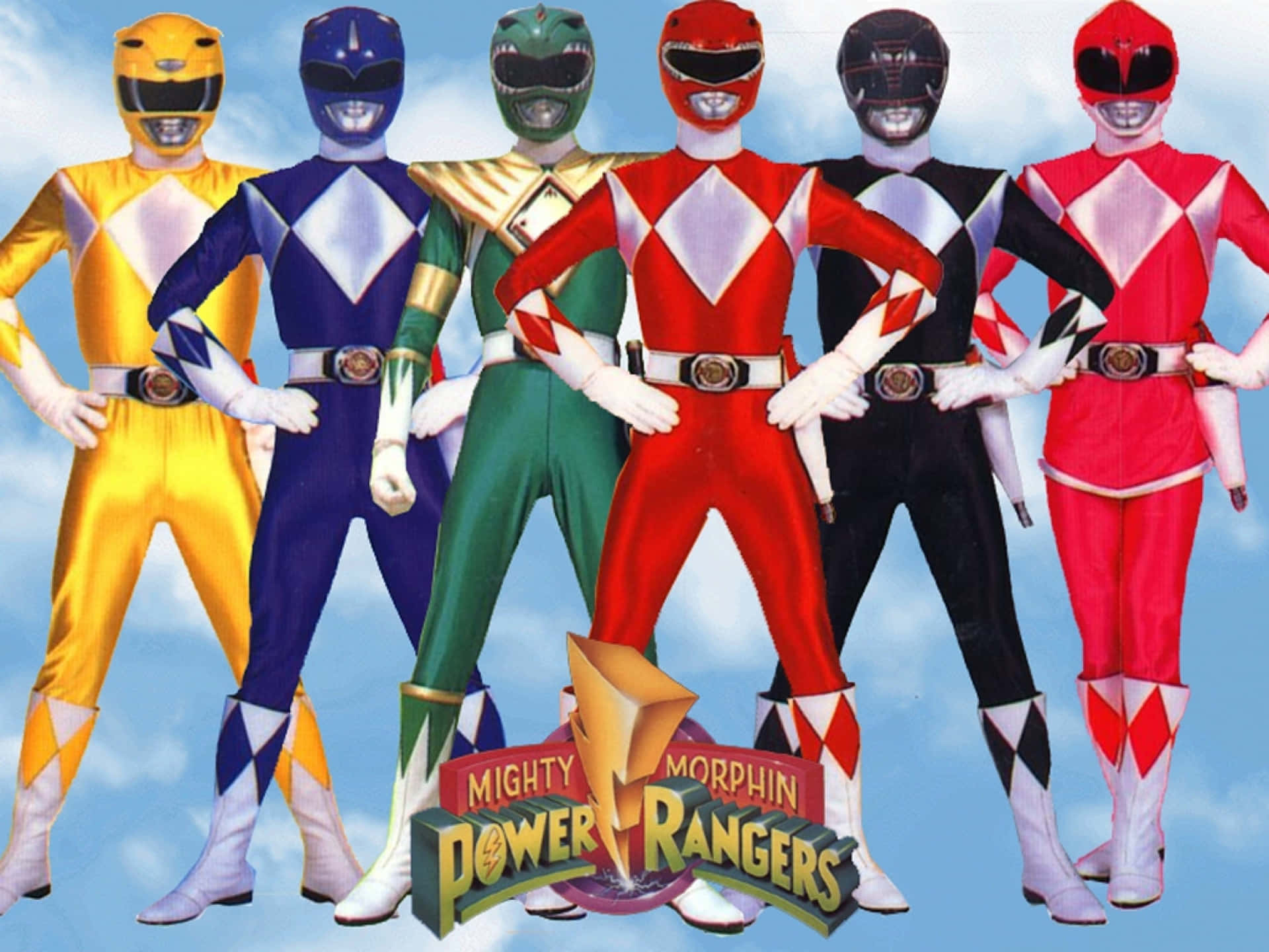 Mighty Morphin Power Rangers Team Wallpaper