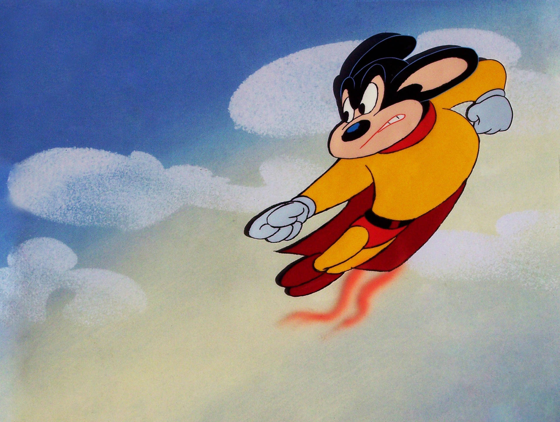 Mighty Mouse Flying Wallpaper