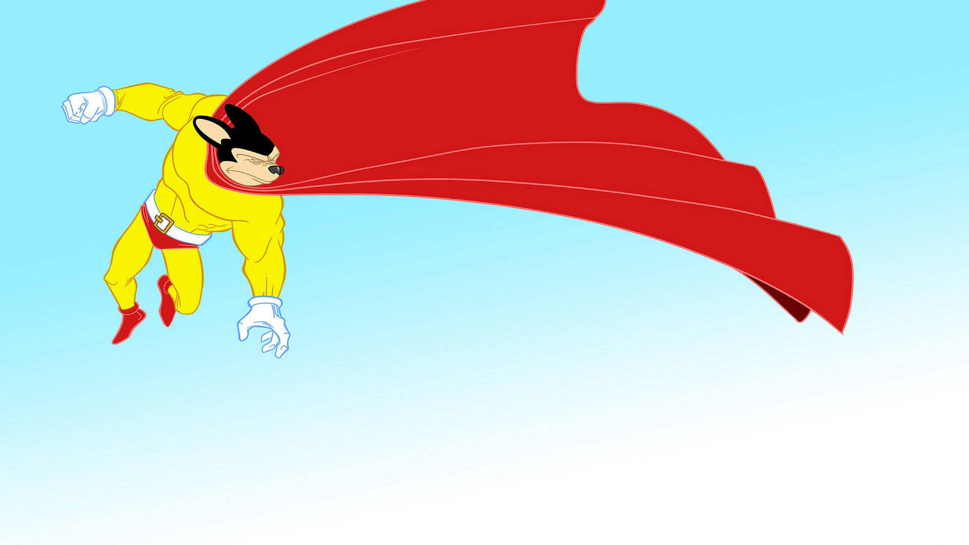 Mighty Mouse Flying Art Wallpaper
