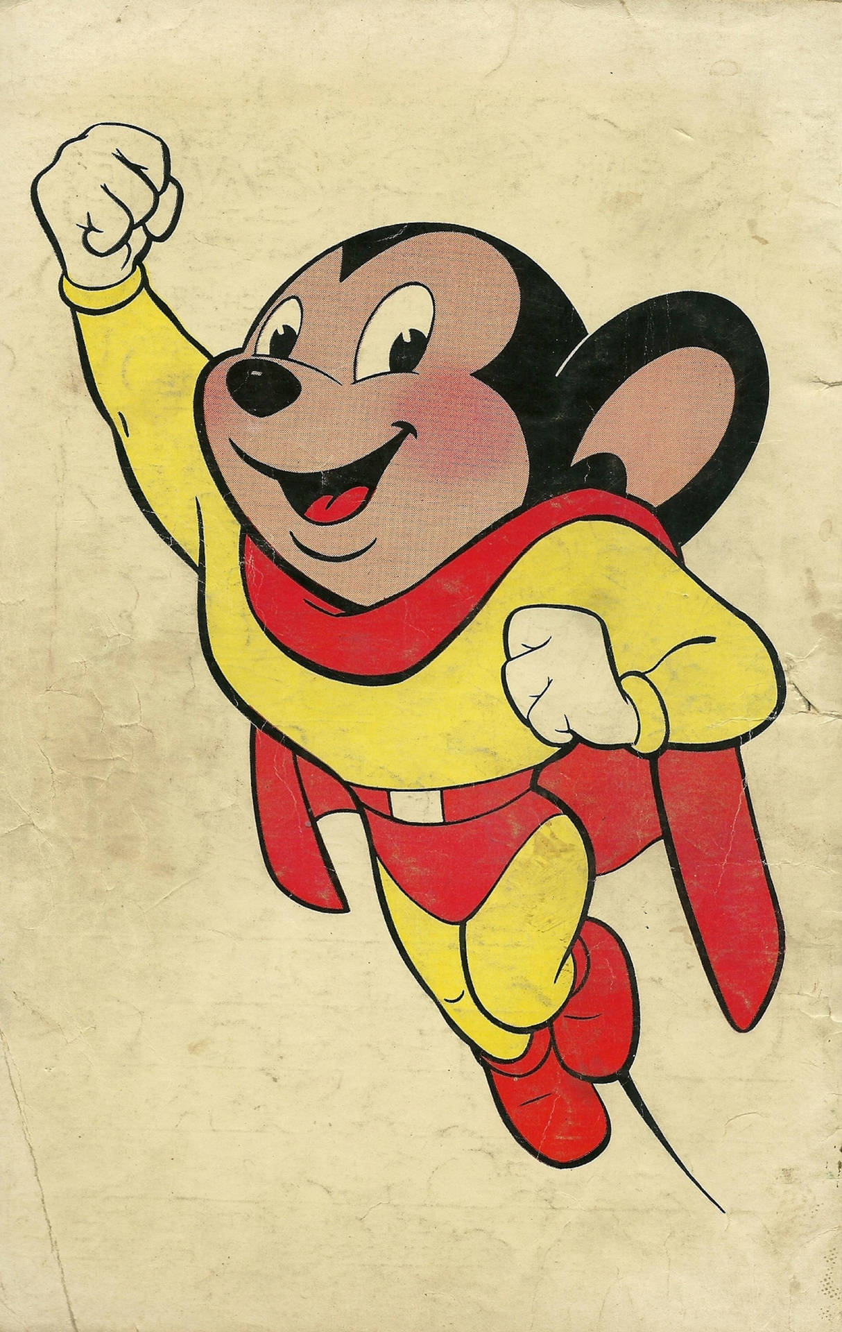 Mighty Mouse Vintage Superhero Wallpaper