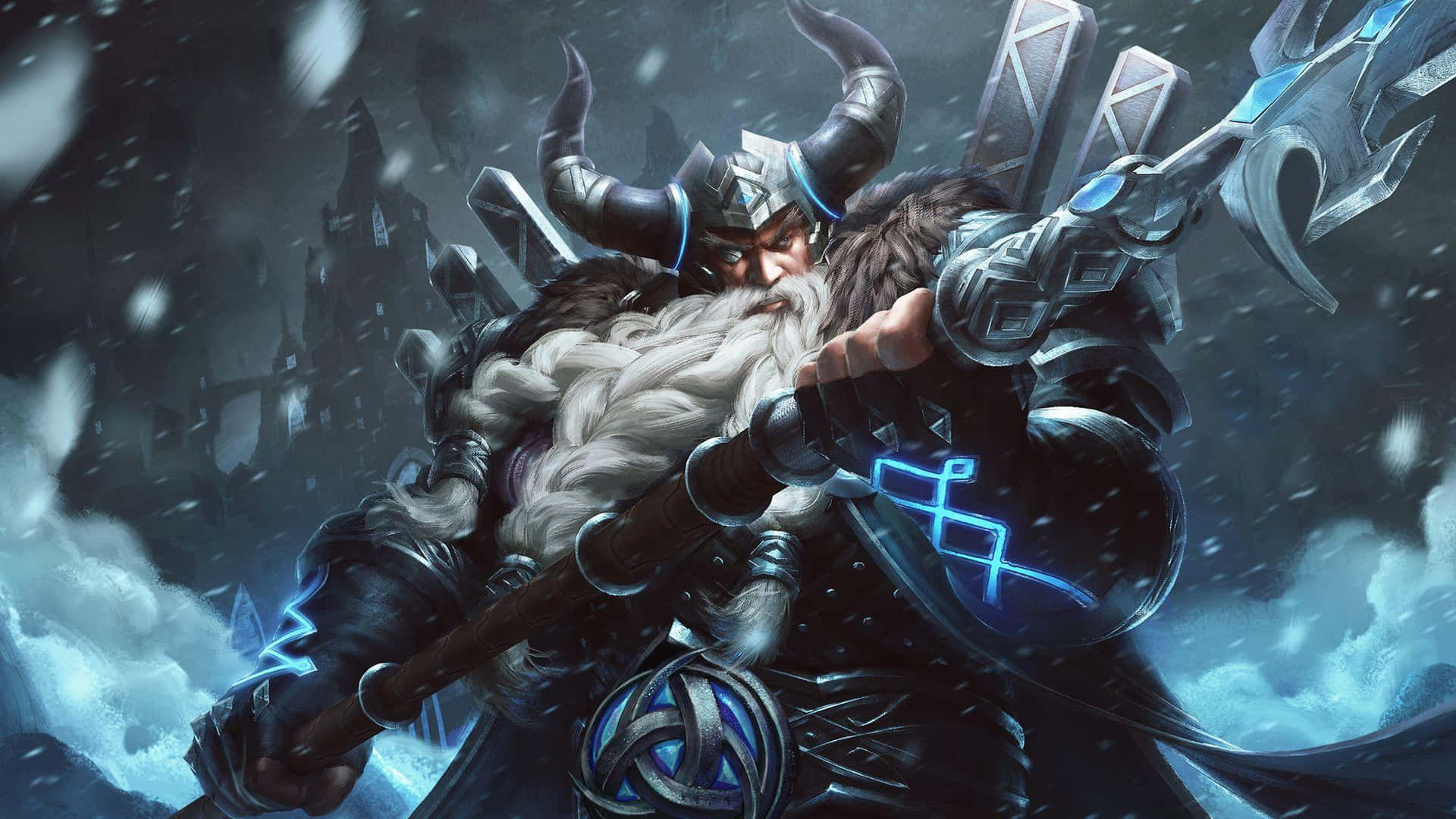 Mighty_ Odin_in_ Battle_ Artwork Wallpaper