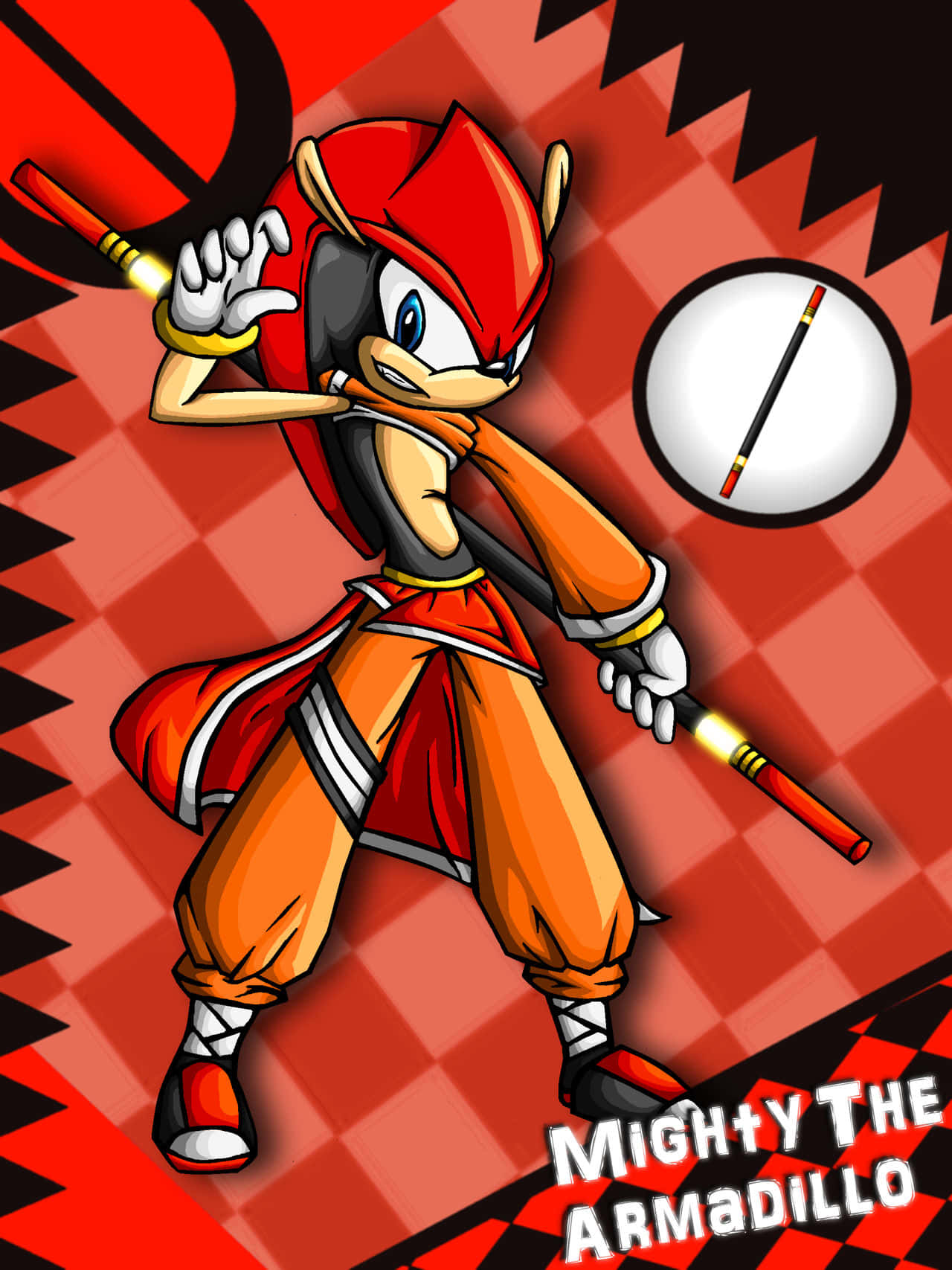 Mighty the Armadillo in Dynamic Pose Wallpaper