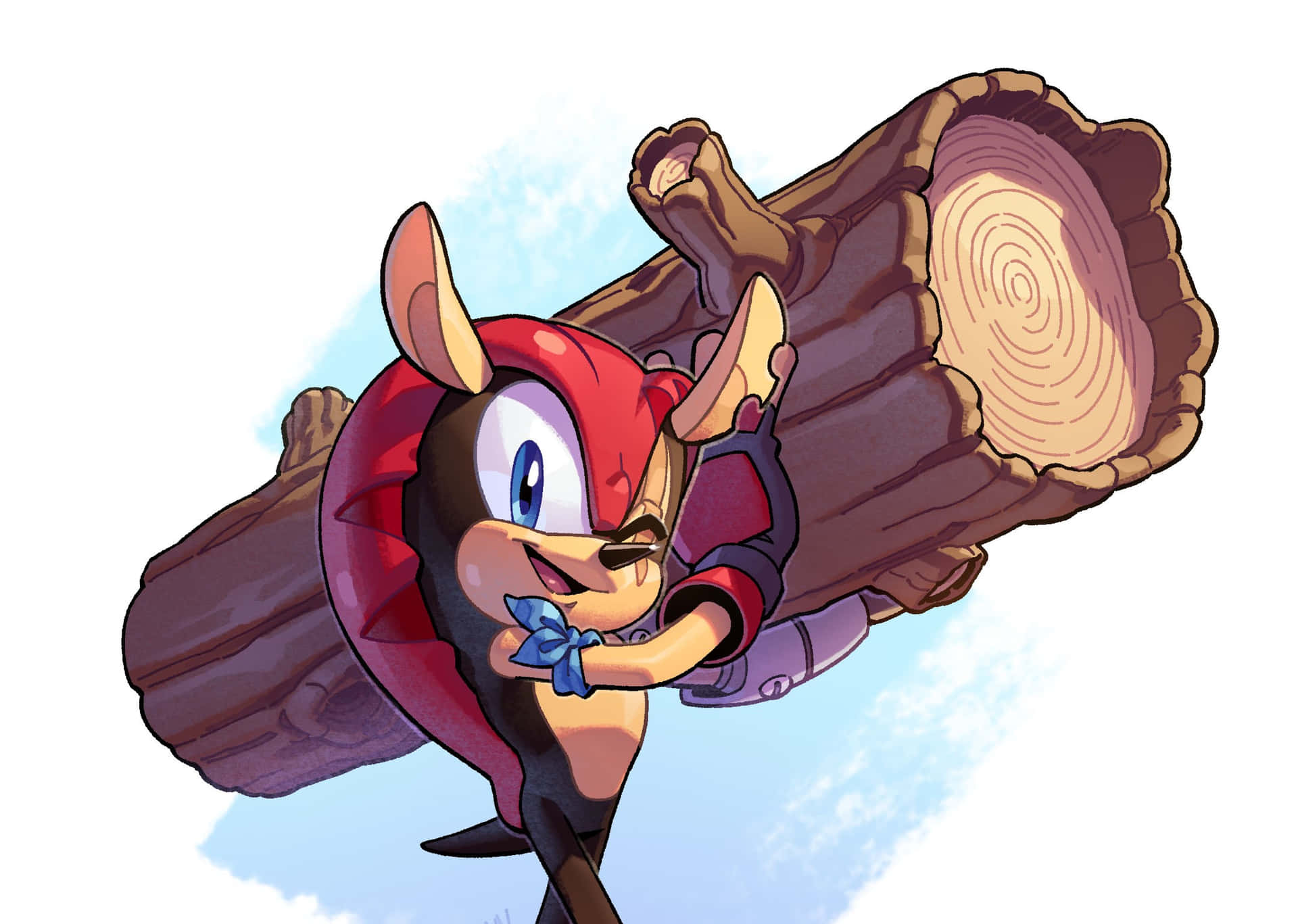 Mighty The Armadillo in Action Wallpaper