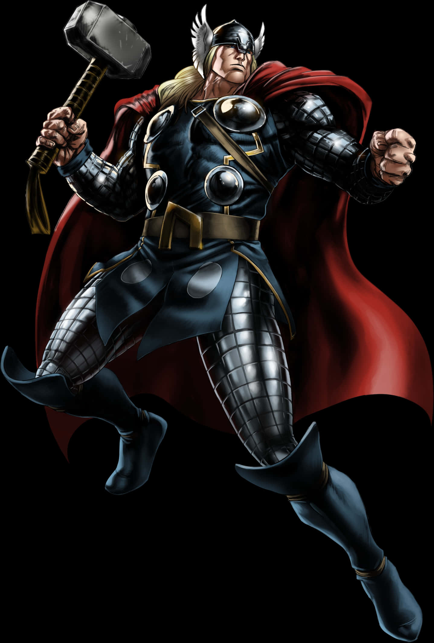 Mighty Thor With Mjolnir PNG