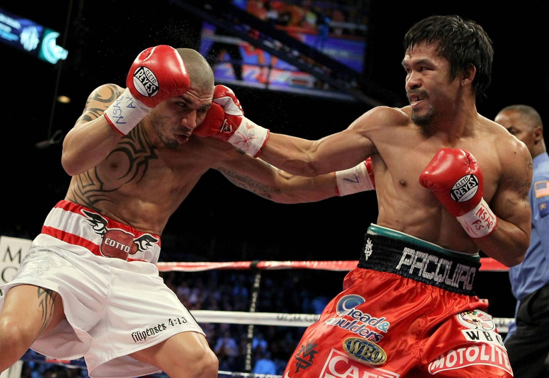 Miguelcotto Gegen Manny Pacquiao Wallpaper