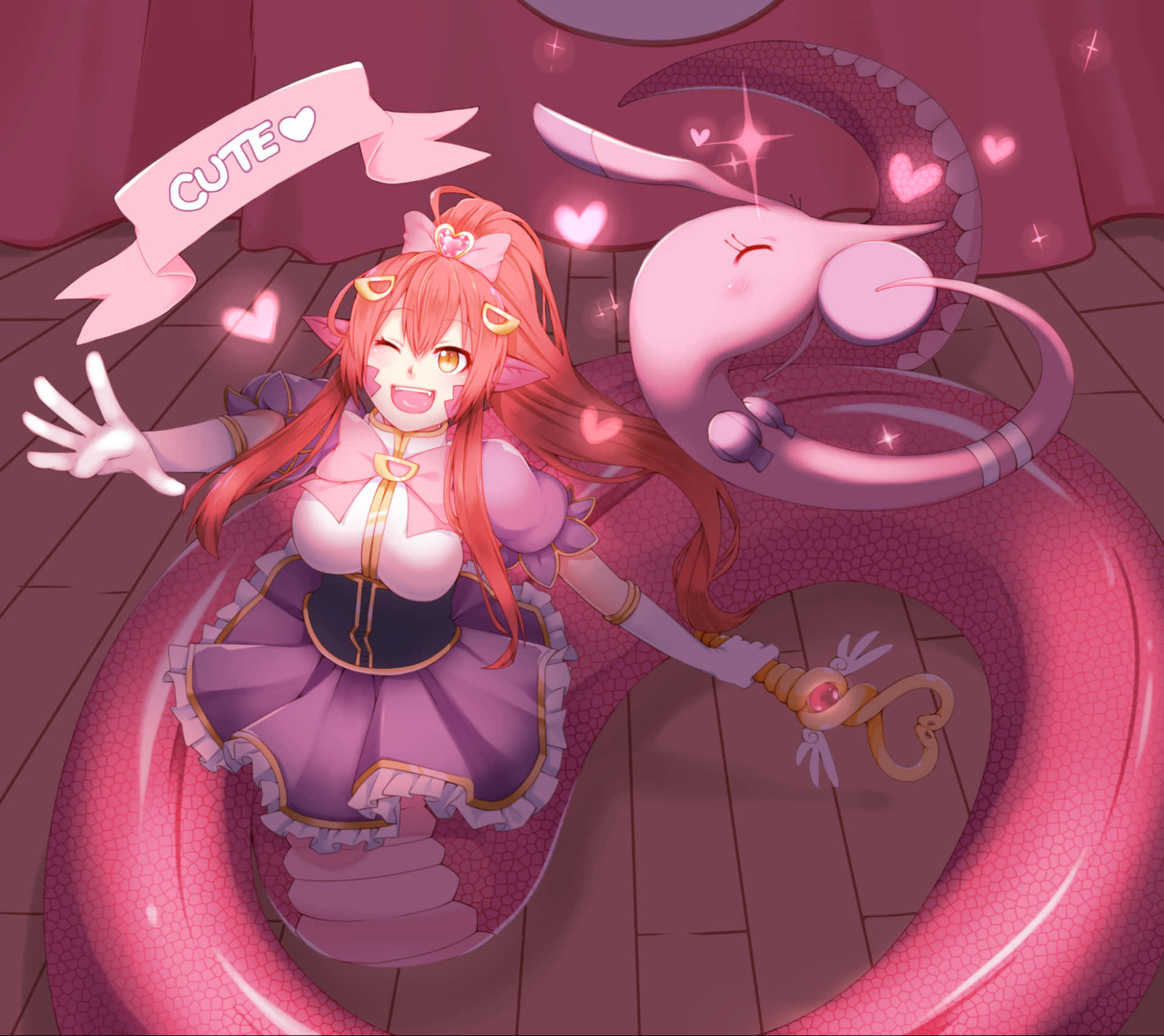 Miia And Gorebyss Performing On Stage Wallpaper