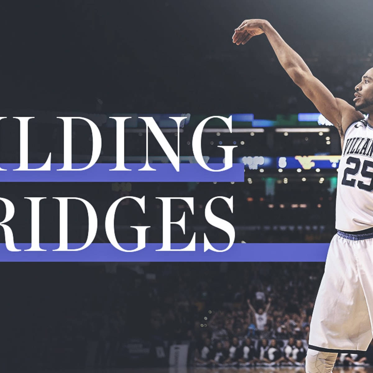 Mikal Bridges Villanova Wildcats Mand Basketball Tilpasset Tapet Wallpaper
