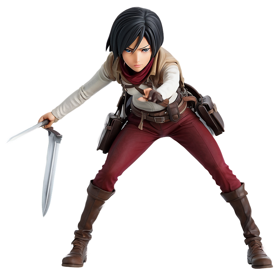 Mikasa Ackerman Action Pose Png Qql2 PNG