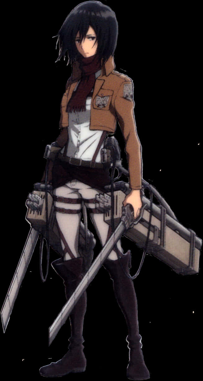 Mikasa Ackerman Attackon Titan Character PNG