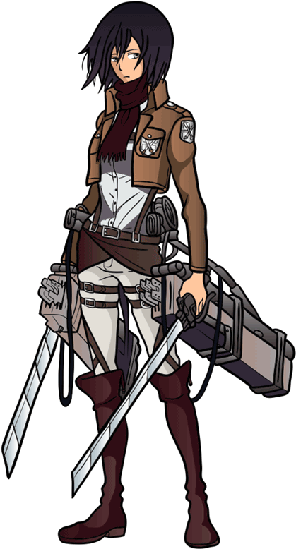 Mikasa Ackerman Attackon Titan Character PNG