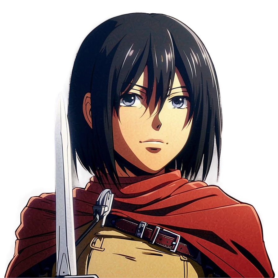 Download Mikasa Ackerman Holding Sword Png Aqj | Wallpapers.com