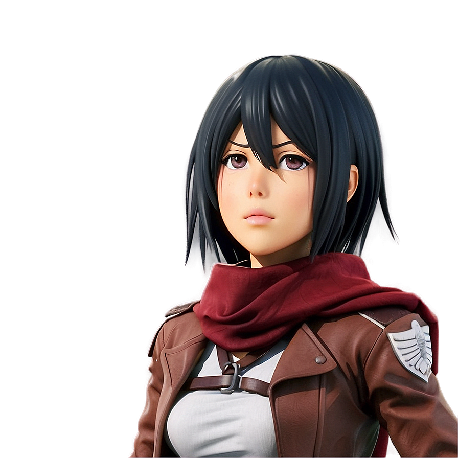 Mikasa Ackerman Iconic Pose Png Bar PNG