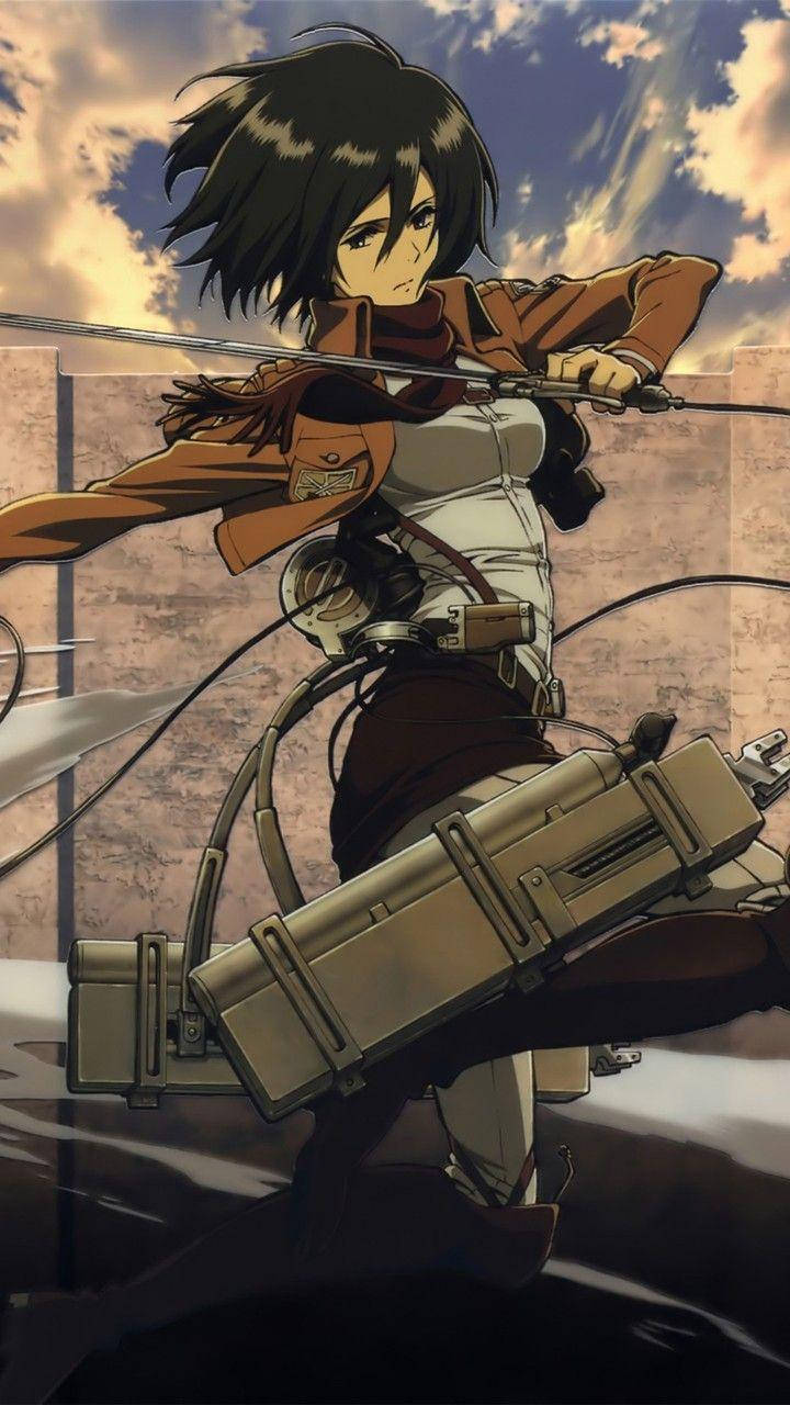Download Mikasa Ackerman In Action Wallpaper 