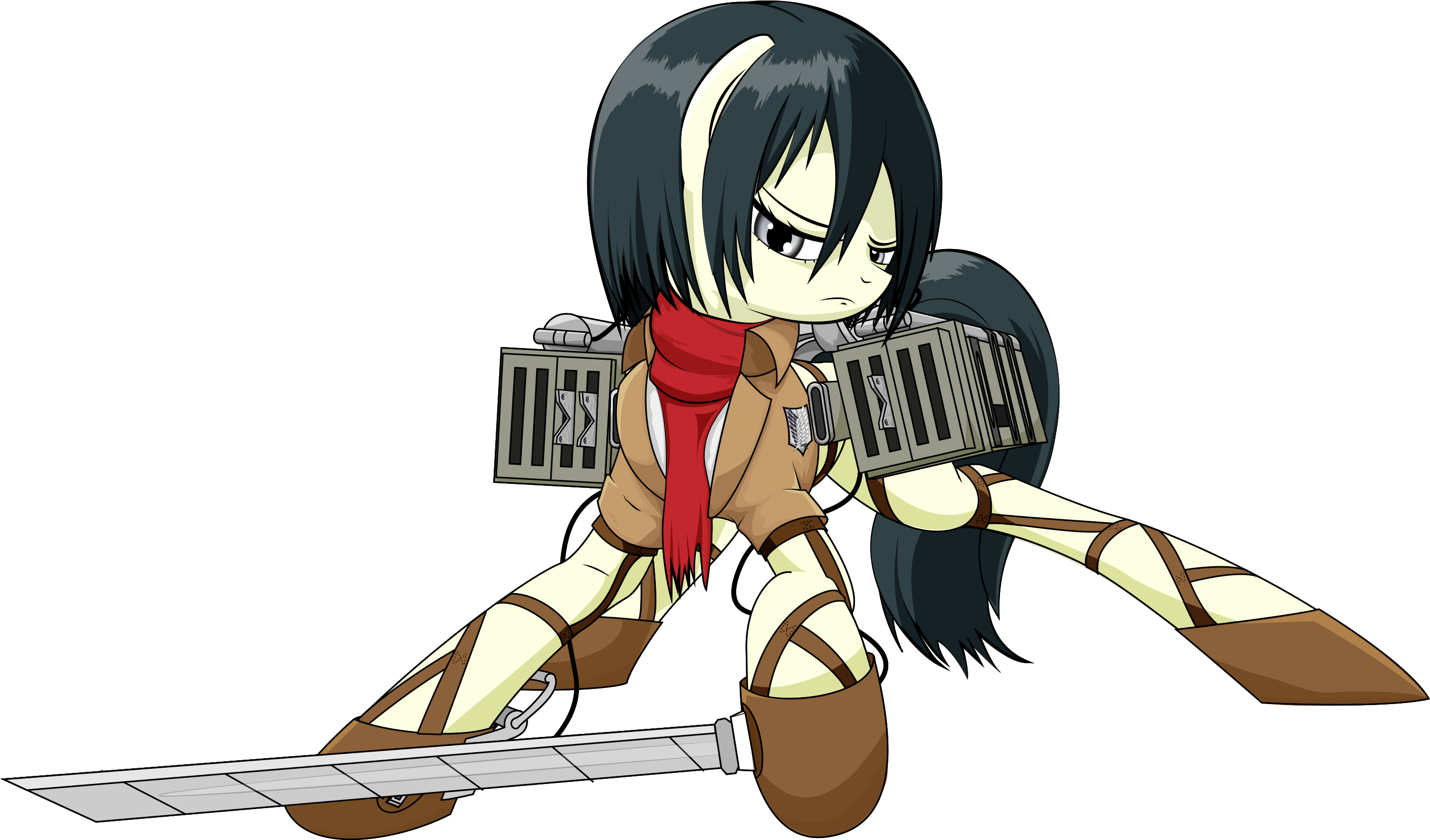 Mikasa Ackerman Readyfor Battle PNG