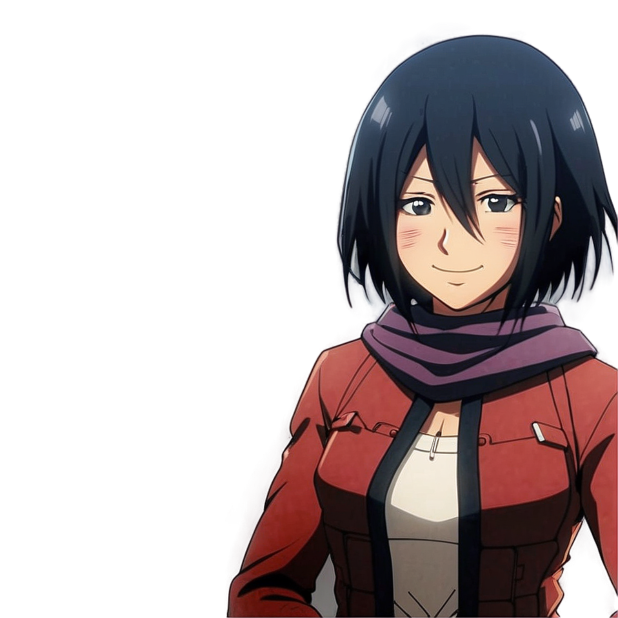 Download Mikasa Ackerman Smiling Png Afd | Wallpapers.com