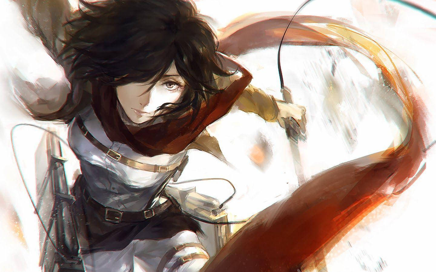 Mikasa Akvarel Maleri Wallpaper